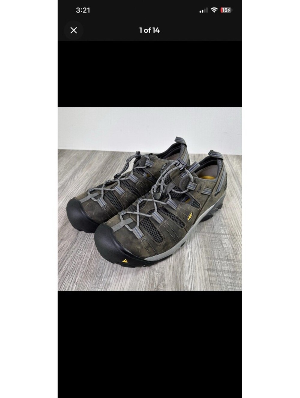 Men’s KEEN Utility Atlanta Cool II Steel Toe ESD Work Shoe 15D Pre Owned Exell